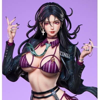 【美少女フィギュア】suit thug(スーツ・サグ) 風雨蘭(ふううらん) 1/4 スタチュー(ブラックコートVer.)【送料無料】