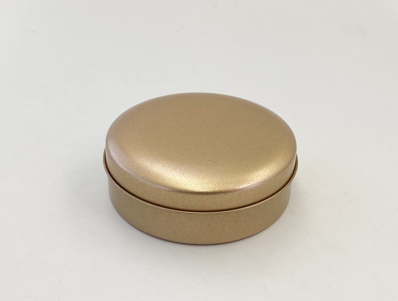 【グッズ-小物入れ】ノンキャラオリジナル カラフル缶ケース ローズピンク ラウンドタイプ