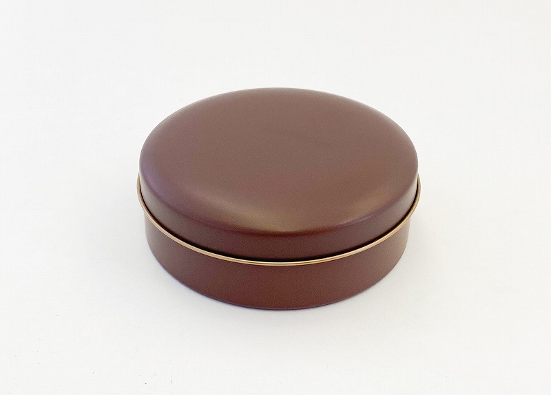 【グッズ-小物入れ】ノンキャラオリジナル カラフル缶ケース チョコレート ラウンドタイプ