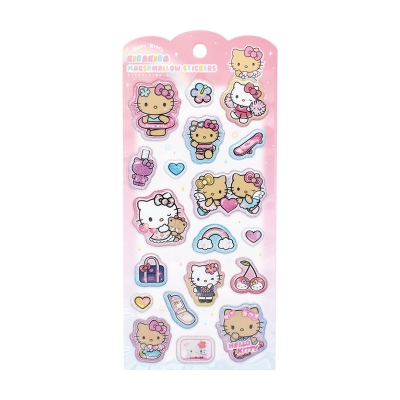 【グッズ-シール】サンリオキャラクターズ キラキラマシュマロシール ハローキティ/日焼け