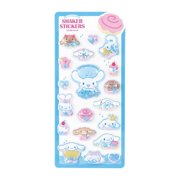 【グッズ-シール】サンリオキャラクターズ シェイカーシール うもれっコ/シナモロール