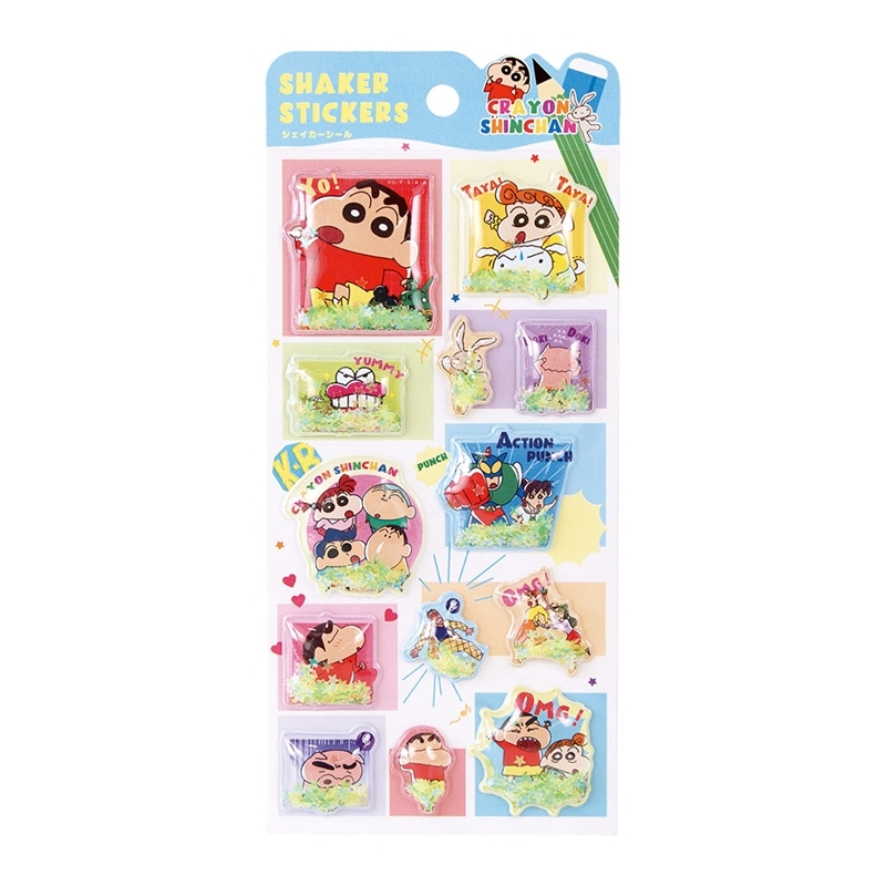 [Good-Stickers] Crayon Shin-chan Shaker Stickers Powerful Comic/Everyone Gather