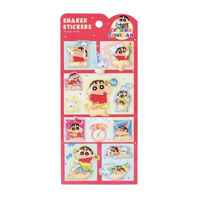 【グッズ-シール】クレヨンしんちゃん シェイカーシール パワフルコミック/しんちゃん