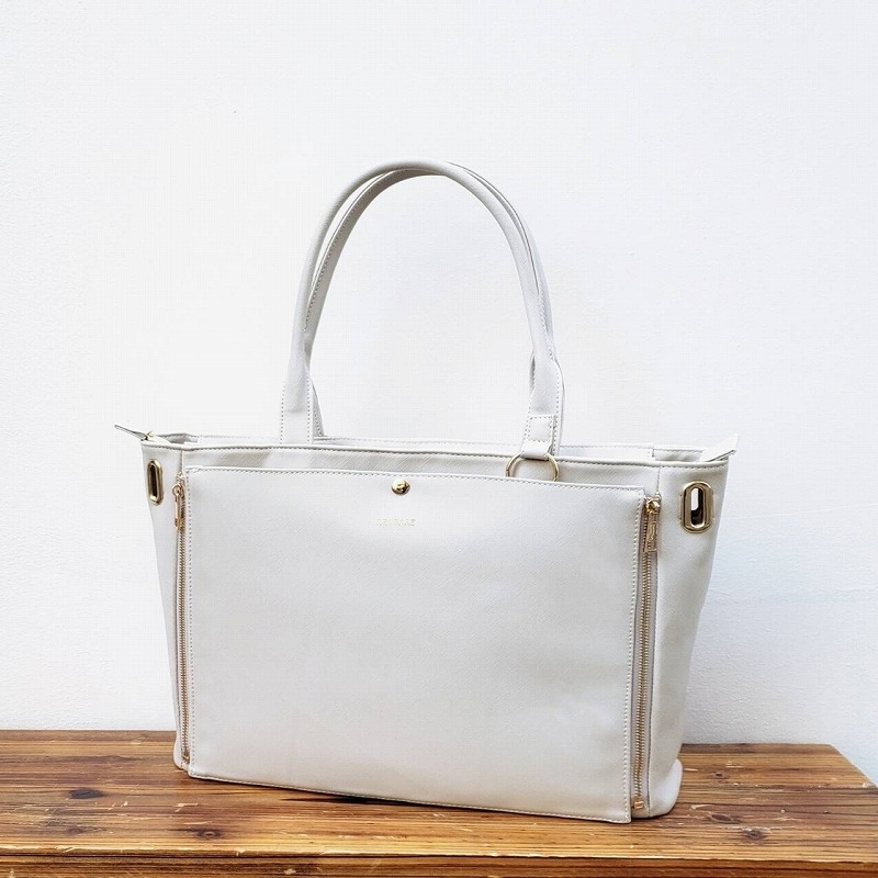 【10%OFF】【グッズ-バッグ】ノンキャラオリジナル クルア 回転式 Msize トートバッグ アイボリー【REA RARE】