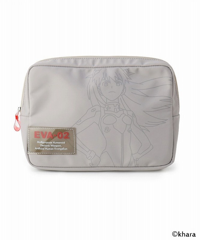 【グッズ-ポーチ】エヴァンゲリオン グラフィックビッグポーチ(グレー) 【PLATINUM AURA】