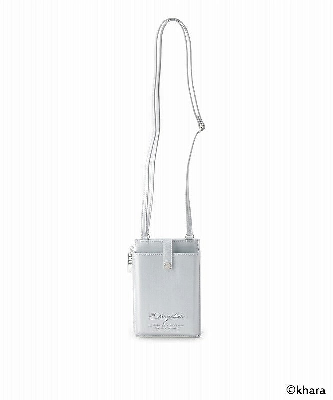 【グッズ-バッグ】エヴァンゲリオン スマホショルダーバッグ(シルバー) 【PLATINUM AURA】