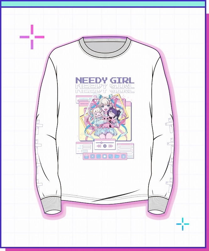 グッズ アパレル グッズ-Tシャツ NEEDY GIRL OVERDOSE パペット超てんちゃんロンT LADIES Free アニメイト