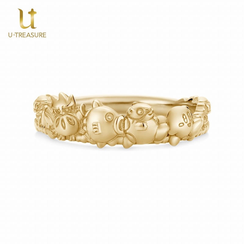 【グッズ-指輪】星のカービィ カービィとなかまたちリング K18YG 11号