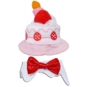 【グッズ-ぬい服】ノンキャラオリジナル プラッシュコスチューマー パーティシリーズ ケーキ (S)の画像