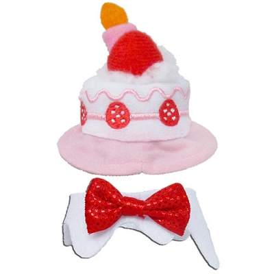 【グッズ-ぬい服】ノンキャラオリジナル プラッシュコスチューマー パーティシリーズ ケーキ (S)