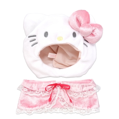 【グッズ-ぬい服】サンリオキャラクターズ プラッシュコスチューマー レースケープ ハローキティ (L)