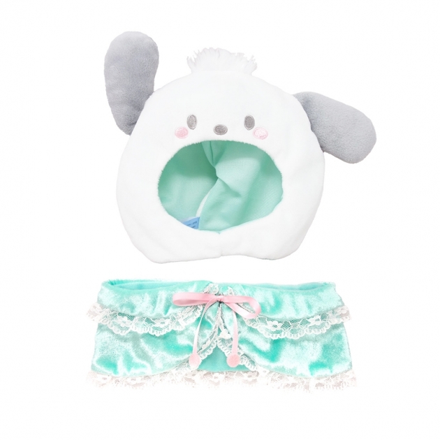 【グッズ-ぬい服】サンリオキャラクターズ プラッシュコスチューマー レースケープ ポチャッコ (L)