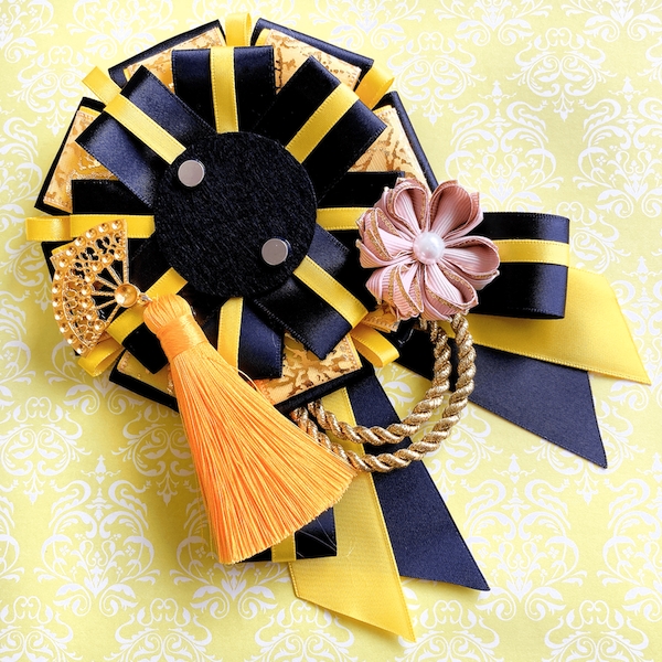 【グッズ-マグネット】ノンキャラオリジナル 和風ロゼット YL【G.triger】