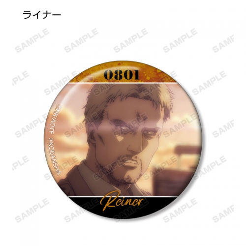 グッズ バッチ 進撃の巨人 トレーディング マーレの戦士 缶バッジ アニメイト特典付 アニメイト