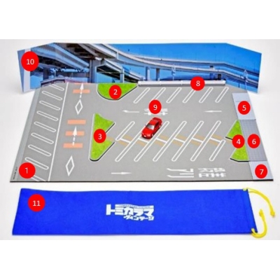 【フィギュア】TLV トミカラマ ヴィンテージ12a 大黒パーキングエリア マットA(日産 シルビア Q’s エアロ 95年式付属) 1/64