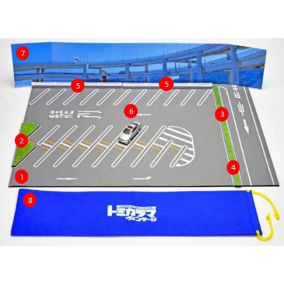 【フィギュア】TLV トミカラマ ヴィンテージ13a 大黒パーキングエリア マットB(トヨタ チェイサー2.5 ツアラーV 98年式付属) 1/64