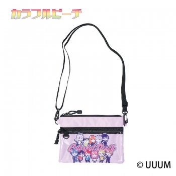 グッズ-バッグ】カラフルピーチ グラフィックプリントサコッシュ 