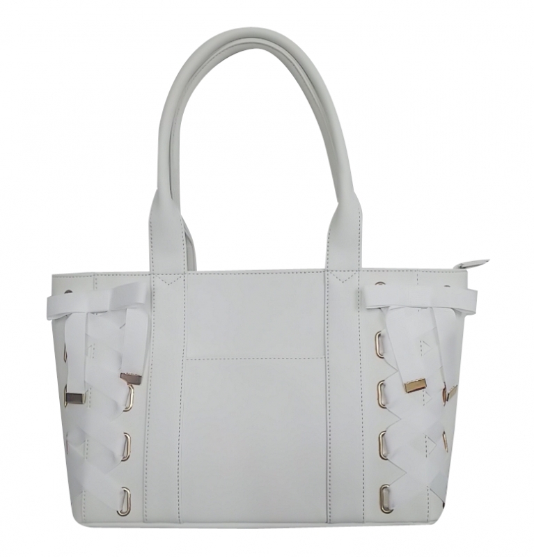 【10%OFF】【グッズ-バッグ】ノンキャラオリジナル レースアップクリアポケトート シロ【クレスト】