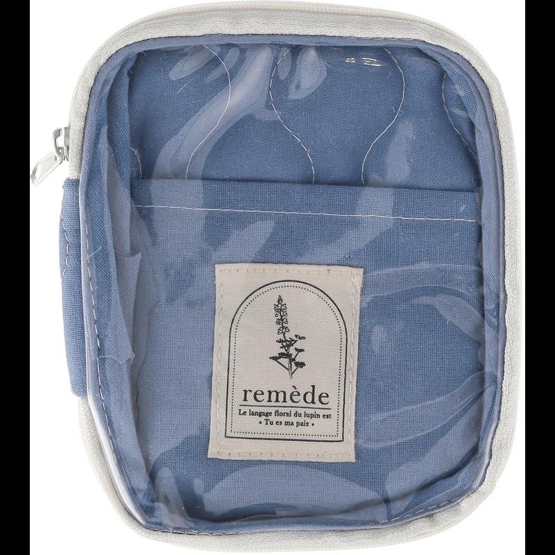 【グッズ-ポーチ】ノンキャラオリジナル 推し活アクスタケース ブルー【remede】