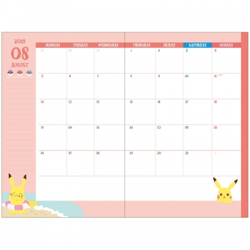 グッズ スケジュール帳 ポケットモンスター 月刊l 19年手帳 お食事 アニメイト