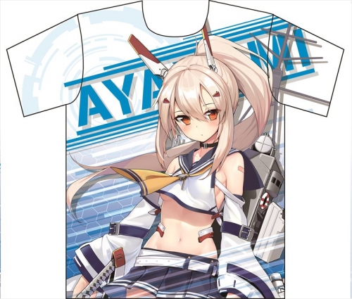 グッズ Tシャツ アズールレーン フルグラフィックtシャツ 綾波改 L アニメイト