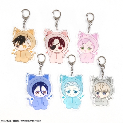 【グッズ-キーホルダー】アニメ「WIND BREAKER」 トレーディングアクリルキーホルダー【着ぐるみ】 BOX入り数6個【G.triGer】