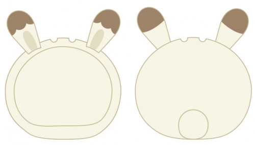 グッズ カバーホルダー おまんじゅうにぎにぎマスコット きぐるみケース うさぎ ミルクティー アニメイト