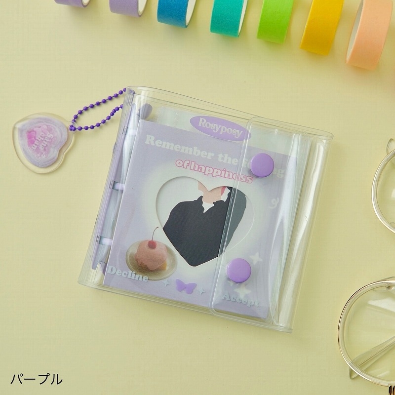 【グッズ-バインダー】ノンキャラオリジナル 「愛がいっぱい」フォトアルバム パープル【GAACAL】