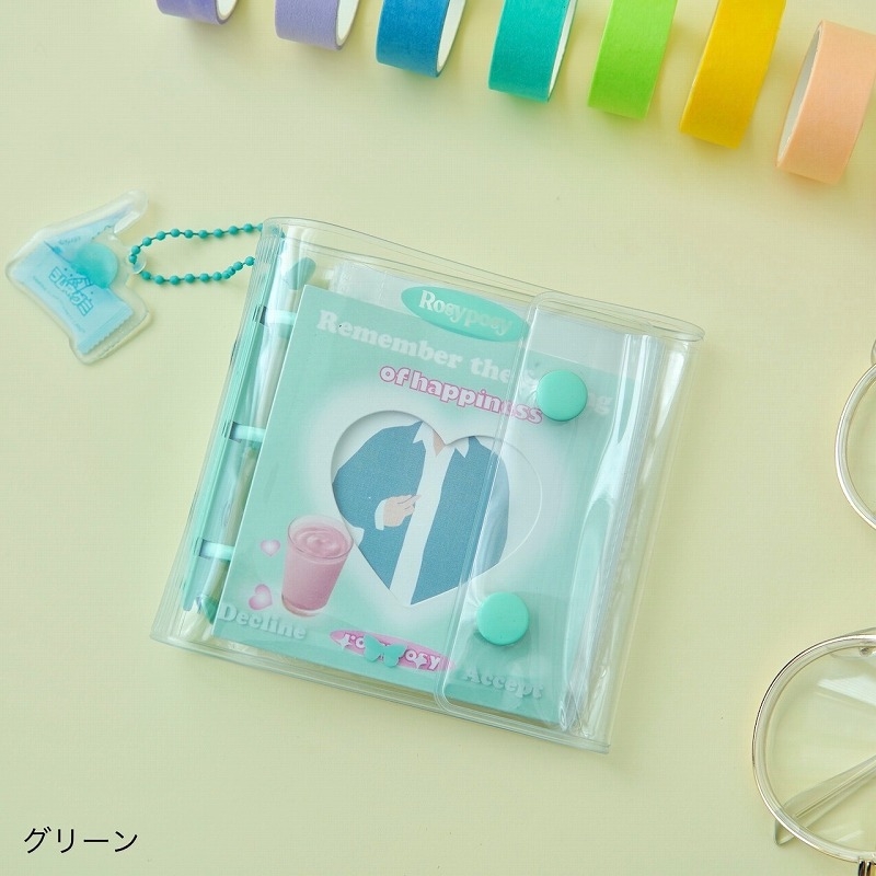 【グッズ-バインダー】ノンキャラオリジナル 「愛がいっぱい」フォトアルバム グリーン【GAACAL】