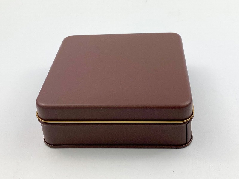【グッズ-小物入れ】ノンキャラオリジナル カラフル缶ケース チョコレート スクエアタイプ