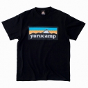 【グッズ-Tシャツ】ゆるキャン△ ふじさんロゴ Tシャツ XL ブラック【アクロス】の画像
