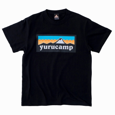 【グッズ-Tシャツ】ゆるキャン△ ふじさんロゴ Tシャツ L ブラック【アクロス】