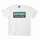【グッズ-Tシャツ】ゆるキャン△ ふじさんロゴ Tシャツ M ホワイト【アクロス】の画像