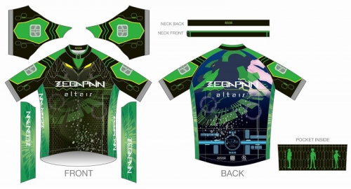 サイクルウェア ゼーガペイン サイクルジャージ アルティールver 2 0 3xlサイズ アウローラ アニメイト