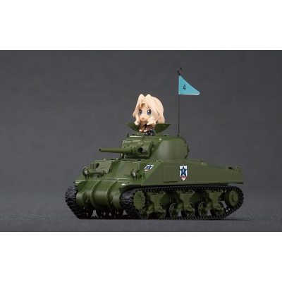 【アクションフィギュア】ガールズ&パンツァー RCバトル戦車道シリーズ M4シャーマン 75mm砲搭載型 サンダース大学付属高校 1/64 完成品ラジコン