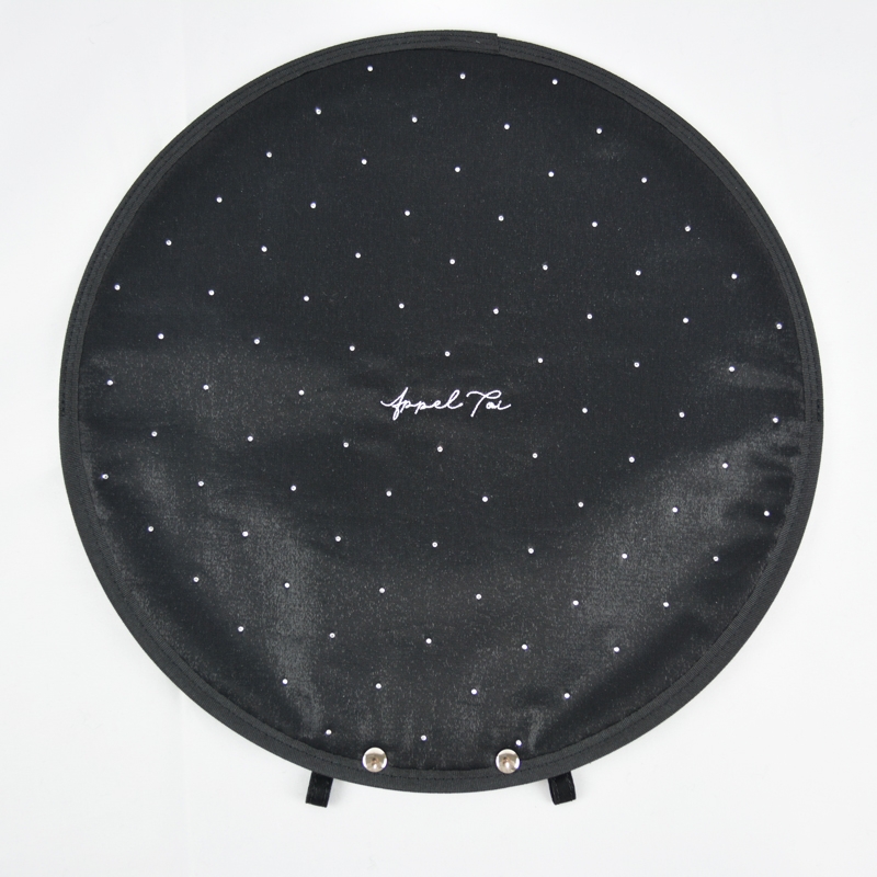 【グッズ-カバーホルダー】ノンキャラオリジナル 丸形イルミーゼうちわケース ブラック【Appel Toi】