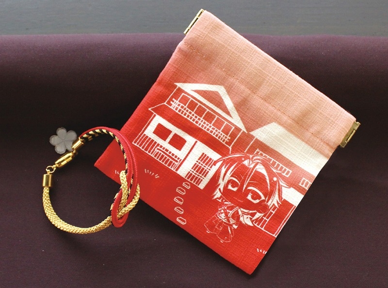 【グッズ-腕輪】薄桜鬼 真改 京くみひもブレスレット(ミニポーチ付) 原田左之助 赤【舞扇堂】