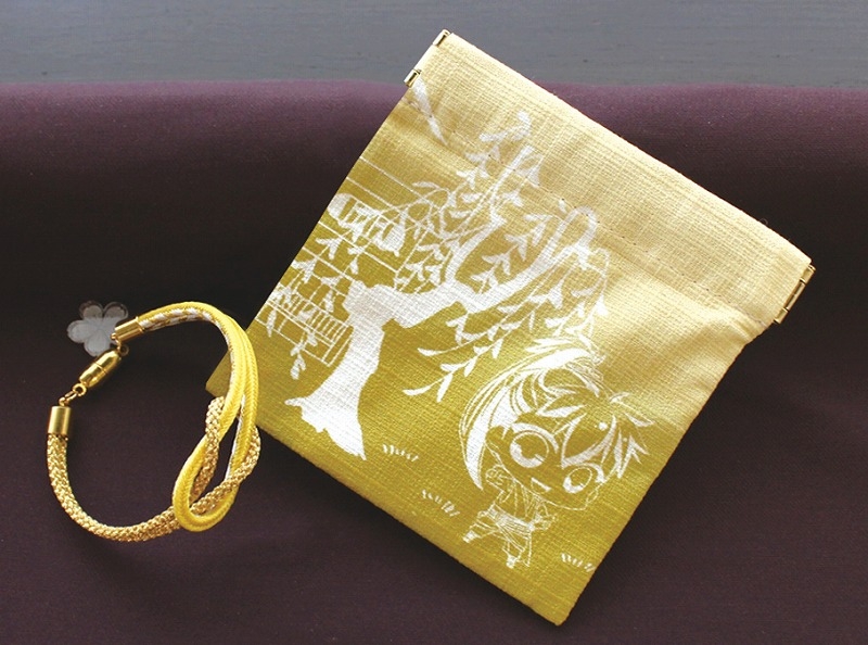 【グッズ-腕輪】薄桜鬼 真改 京くみひもブレスレット(ミニポーチ付) 藤堂平助 黄【舞扇堂】