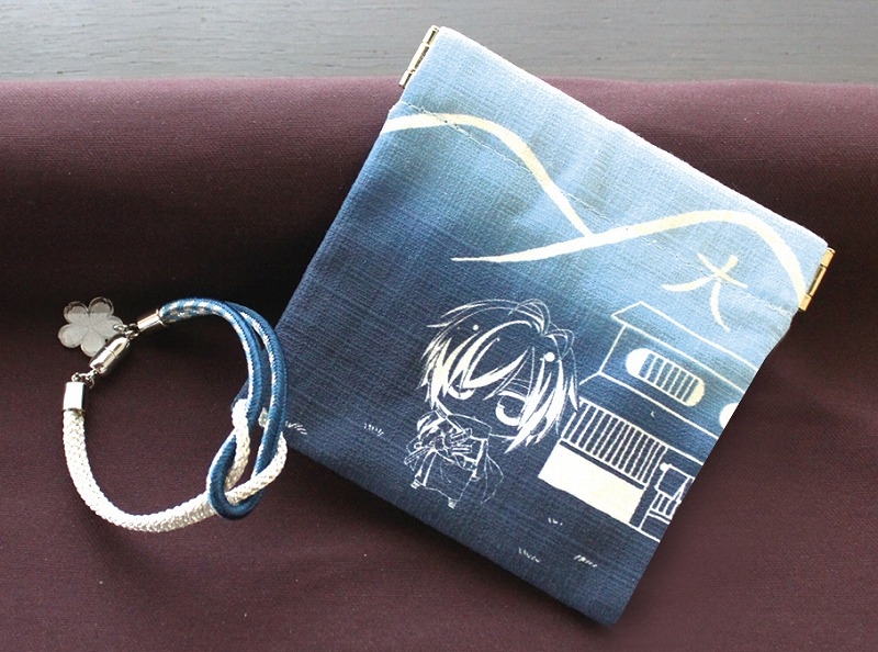 【グッズ-腕輪】薄桜鬼 真改 京くみひもブレスレット(ミニポーチ付) 斎藤一 紺【舞扇堂】