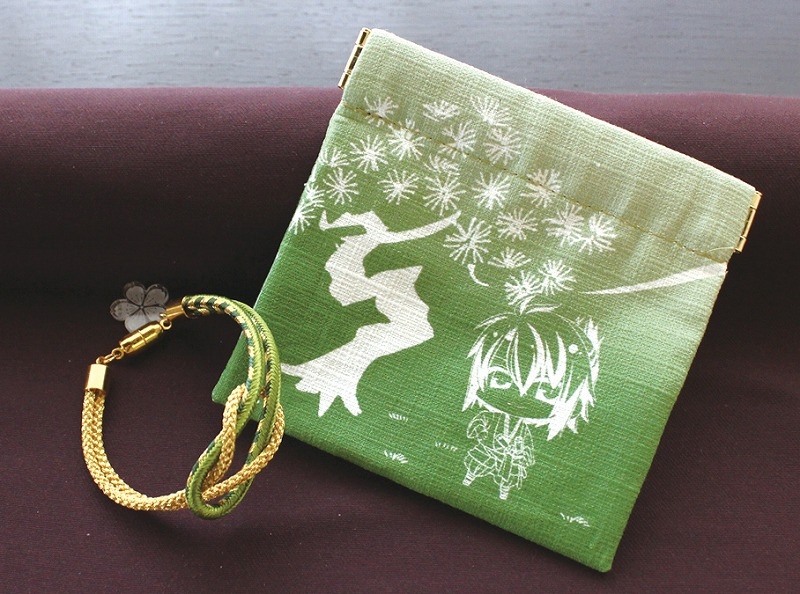 【グッズ-腕輪】薄桜鬼 真改 京くみひもブレスレット(ミニポーチ付) 沖田総司 緑【舞扇堂】
