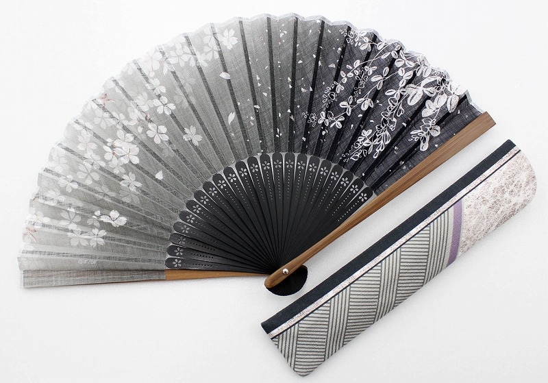 【グッズ-扇子】薄桜鬼 真改 扇子袋セット 風間千景 灰【舞扇堂】