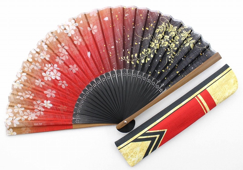 【グッズ-扇子】薄桜鬼 真改 扇子袋セット 原田左之助 赤【舞扇堂】
