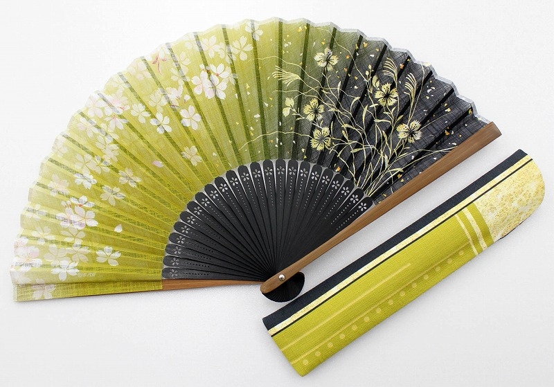 【グッズ-扇子】薄桜鬼 真改 扇子袋セット 藤堂平助 黄【舞扇堂】