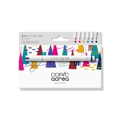 【画材-コピック】コピックアクレア ディープ6色セット