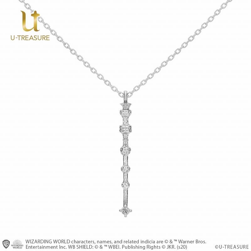 【グッズ-ネックレス】ハリー・ポッター Wand necklace「The Elder Wand」 K18ホワイトゴールド