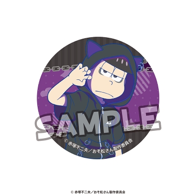 【グッズ-バッチ】おそ松さん×カラオケBanBanコラボ 一松 缶バッチ