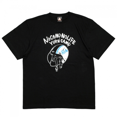 グッズ-Tシャツ】ゆるキャン△ ヘルメットTシャツ リン M ブラック 