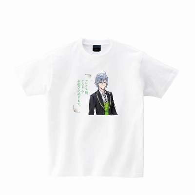 【グッズ-Tシャツ】『ディズニー ツイステッドワンダーランド』 Tシャツ ホワイト シルバー&セリフ M