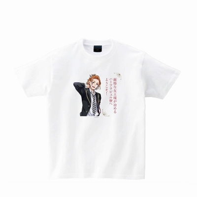 【グッズ-Tシャツ】『ディズニー ツイステッドワンダーランド』 Tシャツ ホワイト ケイト&セリフ M