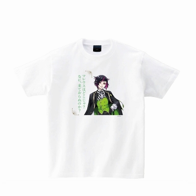 【グッズ-Tシャツ】『ディズニー ツイステッドワンダーランド』 Tシャツ ホワイト リリア&セリフ M